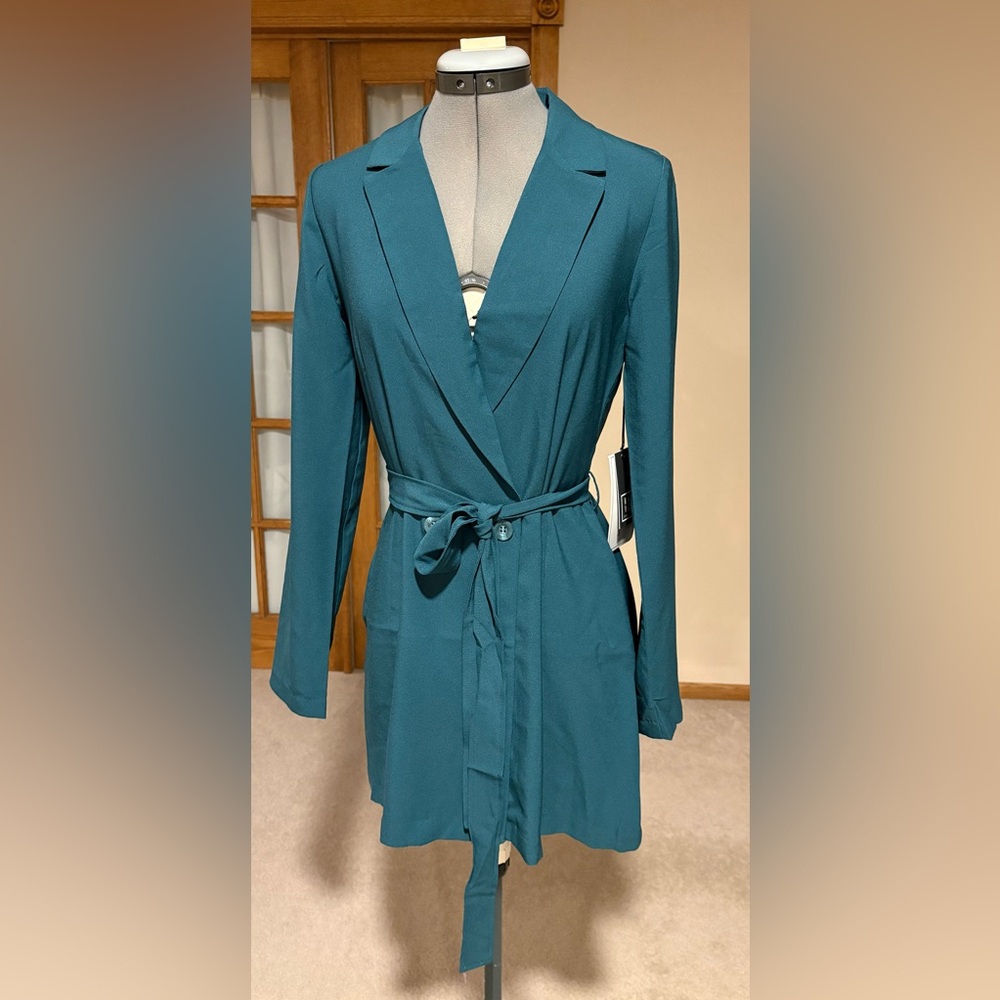 HAVE Los Angeles Teal Women's Wrap Blazer